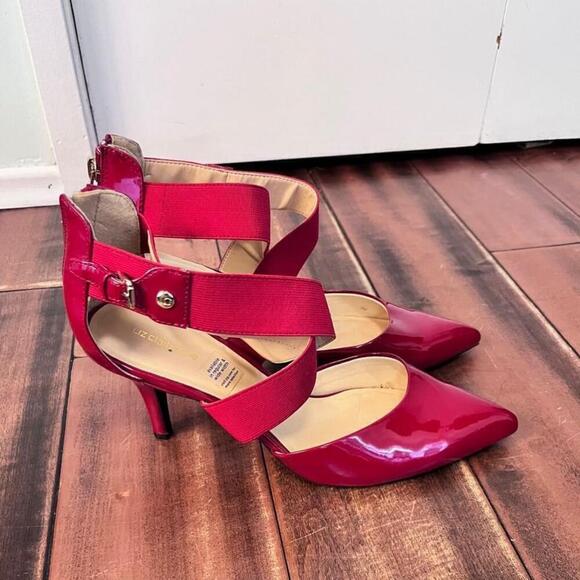 Liz Claiborne Red Patent Leather Heels Size 10M - Picture 3 of 9